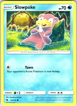 Slowpoke 54/214 Common Lost Thunder Pokemon Near Mint - Image 1