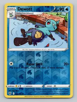Dewott 042/189 Uncommon Astral Radiance Pokemon Reverse Holo Near Mint - Image 1