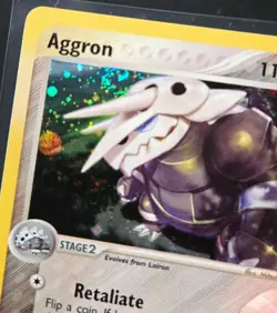 Aggron 1/109 Ex Ruby & Sapphire Holo 🌀 Swirl 🌀 Rare Pokemon TCG - Image 3