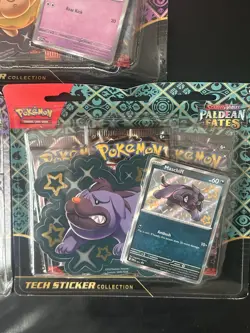 Pokemon TCG Paldean Fates Tech Sticker Collection SV4.5 SET OF 3 NEW SEALED - Image 3
