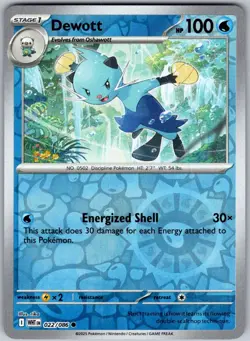 2025 Dewott 022/086 Pokemon White Flare C - Image 1