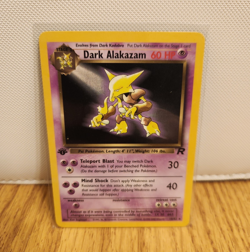 Pokemon TCG Team Rocket Dark Alakazam 1/82 1st Edition Rare English 2000 - Image 1