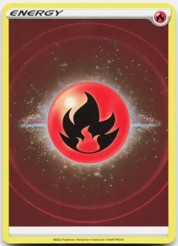 Fire Energy 153/159 Ultra Rare Crown Zenith Pokemon Holo Near Mint - Image 1