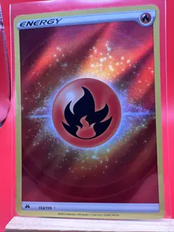 Fire Energy (Texture Full Art) #153/159 SWSH: Crown Zenith Pokemon TCG - Image 1