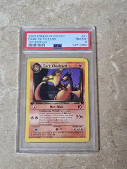Pokemon Team Rocket Dark Charizard 1st Edition 21/82 (2000) PSA 8 English - Image 1