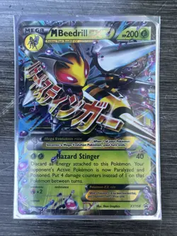 Pokemon TCG Mega M Beedrill EX XY158 Black Star Promo Holo Ultra Rare - Image 1