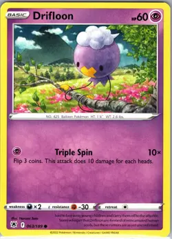 Drifloon 063/189 Common Astral Radiance Pokemon Near Mint - Image 1