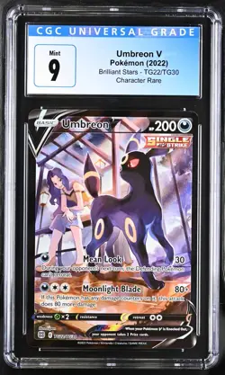 2022 Brilliant Stars Umbreon V TG22/TG30 Trainer Gallery Holo Pokemon CGC 9 Mint - Image 1
