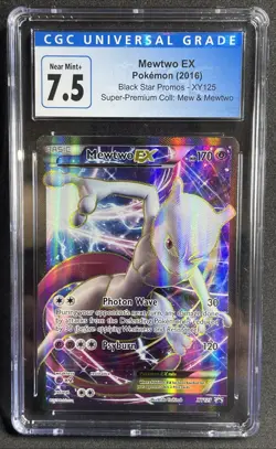 2016 Pokemon Mewtwo EX Full Art XY125 Black Star Promo Super-Prem. Coll. CGC 7.5 - Image 1