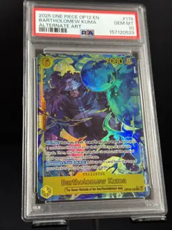 One Piece CCG Bartholomew Kuma OP12-119 SEC Alternate Art PSA 10 - English - Image 4