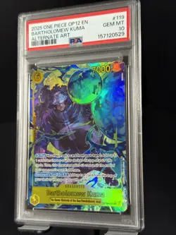 One Piece CCG Bartholomew Kuma OP12-119 SEC Alternate Art PSA 10 - English - Image 5