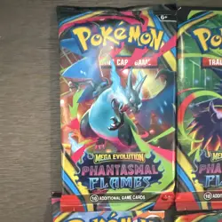 4 Pokemon TCG Phantasmal Flames Mega Evolution Booster Packs (10 Cards) - Image 2