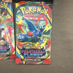 4 Pokemon TCG Phantasmal Flames Mega Evolution Booster Packs (10 Cards) - Image 4