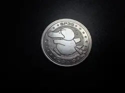 Pokemon Card Meiji Promo Metal Battle Coin Silver Shining Psyduck #6749 - Image 1