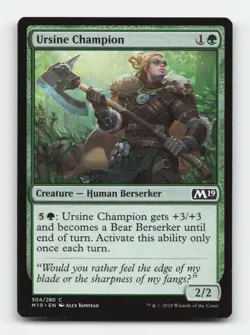 Ursine Champion 304 Common Core Set 2019 Magic: The Gathering Near Mint - Image 1