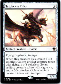 Triplicate Titan 143 Rare Commander: Aetherdrift Magic: The Gathering Near Mint - Image 1