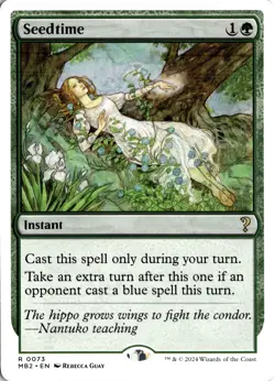MTG MB2 *Non-Foil Seedtime (White Border) 73 R NM Mystery Booster 2 2024 - Image 1