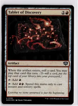 MTG SOS *Foil Tablet of Discovery 132 NM U Secrets of Strixhaven 2026 - Image 1