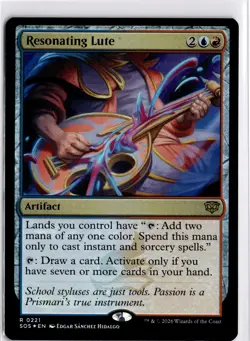 MTG SOS *Foil Resonating Lute 221 NM R Secrets of Strixhaven 2026 - Image 1