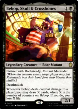 MTG TMC *Non-Foil Bebop, Skull & Crossbones 15 R NM Commander: Teenage Mutant Ni - Image 1