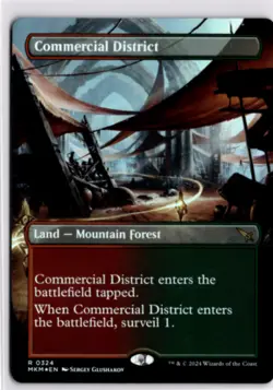 MTG MKM *Foil Commercial District (Borderless) 324 R NM Murders at Karlov Manor - Image 1