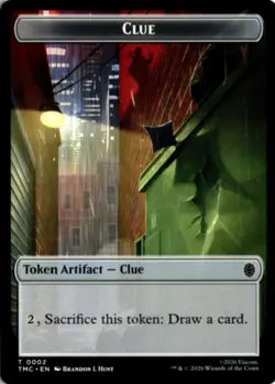 MTG TMC *Non-Foil Ooze // Clue Double-Sided Token 1 // 2 T NM Commander: Teenage - Image 2