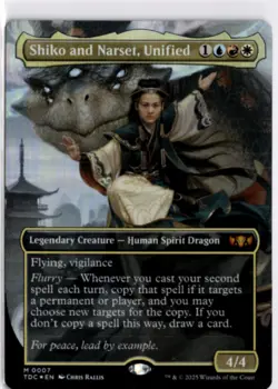 MTG TDC *Foil Shiko and Narset, Unified (Borderless) 7 M NM Commander: Tarkir: D - Image 1