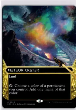 MTG EOS *Non-Foil Meteor Crater (0026) (Borderless) 26 R NM Edge of Eternities - Image 1