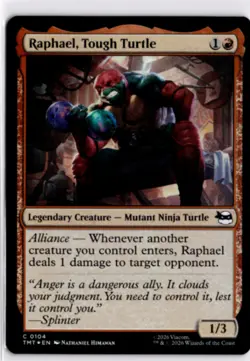 MTG TMT *Foil Raphael, Tough Turtle 104 C NM Teenage Mutant Ninja Turtles - Image 1
