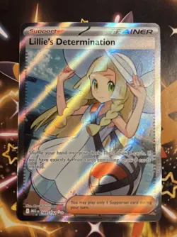 MINT! Lillie's Determination 169/132 Secret Rare Pokemon Mega Evolution Full Art - Image 1