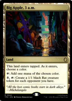 MTG TMC *Non-Foil Big Apple, 3 a.m. 42 R NM Commander: Teenage Mutant Ninja Turt - Image 1