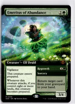 MTG SOS *Non-Foil Emeritus of Abundance (Extended Art) 339 M NM Secrets of Strix - Image 1