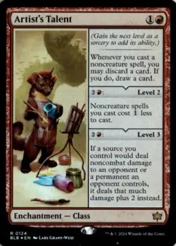 MTG BLB *Foil Artist's Talent 124 R NM Bloomburrow - Image 1