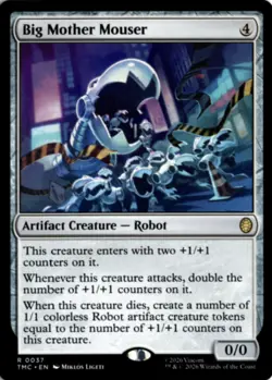 MTG TMC *Non-Foil Big Mother Mouser 37 R NM Commander: Teenage Mutant Ninja Turt - Image 1