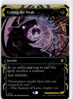 MTG SOA *Foil Culling the Weak 27 NM R Secrets of Strixhaven: Mystical Archive 2 - Image 1