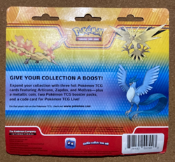 Pokemon TCG Zapdos Moltres Articuno Promo Blister 2 Pack with 3 Foil Cards - Image 3