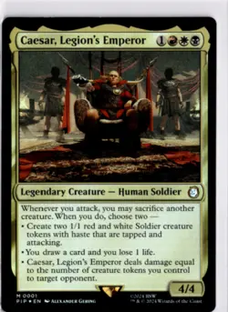 MTG PIP *Foil Caesar, Legion's Emperor 1 M NM Universes Beyond: Fallout - Image 1