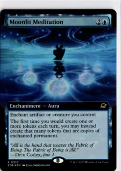 MTG EOE *Foil Moonlit Meditation (Extended Art) 327 R NM Edge of Eternities - Image 1