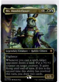MTG BLC *Foil Ms. Bumbleflower (Borderless) 3 M NM Commander: Bloomburrow - Image 1