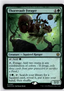 MTG BLB *Foil Thornvault Forager 197 R NM Bloomburrow - Image 1