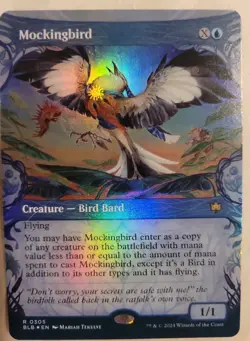 MTG 1x FOIL SHOWCASE Mockingbird # 305 Bloomburrow Magic the Gathering x1 NM - Image 1
