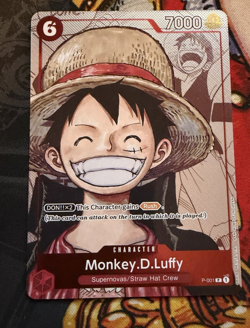 Monkey.D.Luffy (Alternate Art) P-001 One Piece Promotion Cards Foil NM One Piece - Image 1