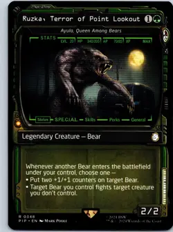 Ruzka, Terror of Point Lookout - Ayula, Queen Among Bears, Fallout NM MTG - Image 1