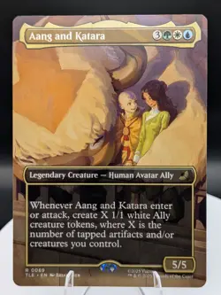 Aang and Katara (Borderless) Regular: Avatar ATLA Eternal-Legal MTG (NM) - Image 1