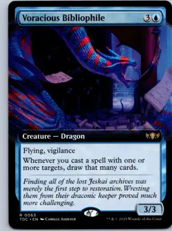 Voracious Bibliophile (Extended Art) - Commander: Tarkir: Dragonstorm - R 63 NM - Image 1