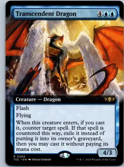 Transcendent Dragon (Extended Art) Commander: Tarkir: Dragonstorm NM R - Image 1
