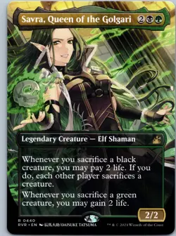 Savra, Queen of the Golgari (Anime Borderless) Ravnica Remastered NM R - Image 1