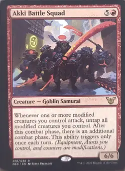 Magic: The Gathering Commander: Kamigawa: Neon Dynasty Akki Battle Squad 18 R LP - Image 1