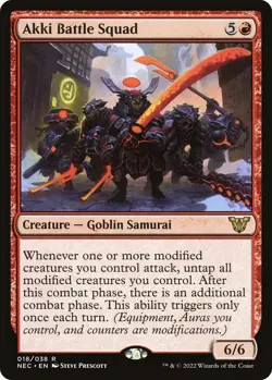 Magic: The Gathering Commander: Kamigawa: Neon Dynasty Akki Battle Squad 18 R LP - Image 2