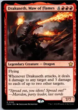 Drakuseth, Maw of Flames R Foundations 193 NM - Image 1